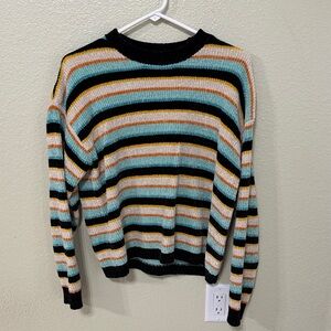 Volcom Women's Multicolor Striped Crewneck Sweater